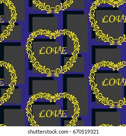 Valentine's Day, the human heart, love Background texture.  Endless abstract pattern.