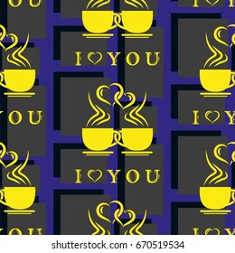 Valentine's Day, the human heart, love Background texture.  Endless abstract pattern.