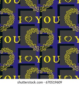 Valentine's Day, the human heart, love Background texture.  Endless abstract pattern.