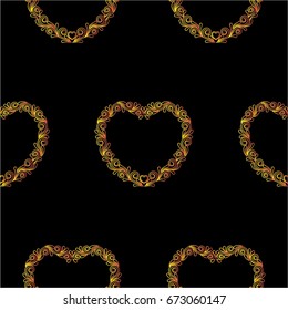 Valentine's Day, the human heart, love Background texture.  Endless abstract pattern.