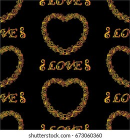 Valentine's Day, the human heart, love Background texture.  Endless abstract pattern.