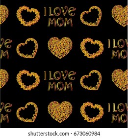 Valentine's Day, the human heart, love Background texture.  Endless abstract pattern.