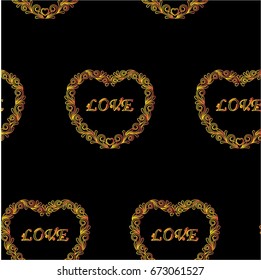 Valentine's Day, the human heart, love Background texture.  Endless abstract pattern.
