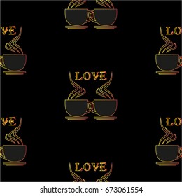 Valentine's Day, the human heart, love Background texture.  Endless abstract pattern.