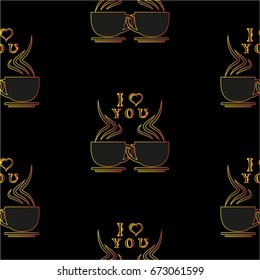 Valentine's Day, the human heart, love Background texture.  Endless abstract pattern.