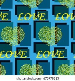 Valentine's Day, the human heart, love Background texture.  Endless abstract pattern.