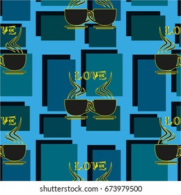 Valentine's Day, the human heart, love Background texture.  Endless abstract pattern.