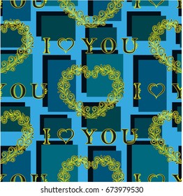 Valentine's Day, the human heart, love Background texture.  Endless abstract pattern.
