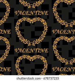 Valentine's Day, the human heart, love Background texture.  Endless abstract pattern.