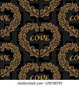 Valentine's Day, the human heart, love Background texture.  Endless abstract pattern.