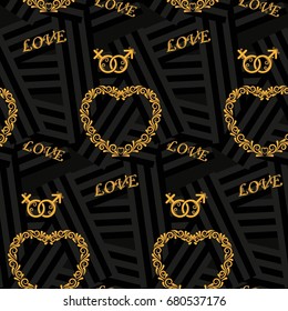 Valentine's Day, the human heart, love Background texture.  Endless abstract pattern.