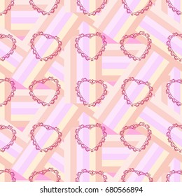 Valentine's Day, the human heart, love Background texture.  Endless abstract pattern.
