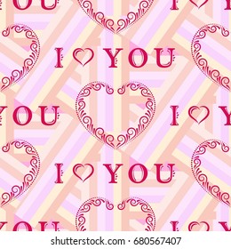 Valentine's Day, the human heart, love Background texture.  Endless abstract pattern.