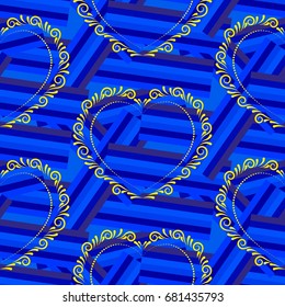 Valentine's Day, the human heart, love Background texture.  Endless abstract pattern.