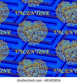 Valentine's Day, the human heart, love Background texture.  Endless abstract pattern.