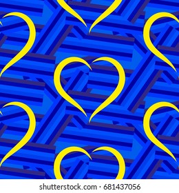 Valentine's Day, the human heart, love Background texture.  Endless abstract pattern.