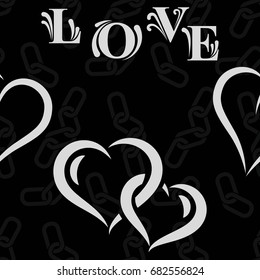Valentine's Day, the human heart, love Background texture.  Endless abstract pattern.