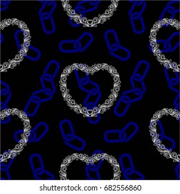 Valentine's Day, the human heart, love Background texture.  Endless abstract pattern.