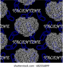 Valentine's Day, the human heart, love Background texture.  Endless abstract pattern.