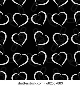 Valentine's Day, the human heart, love Background texture.  Endless abstract pattern.