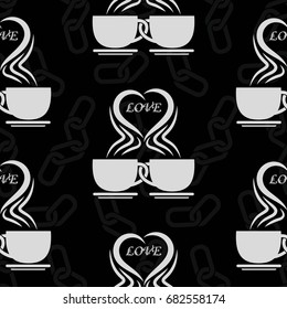 Valentine's Day, the human heart, love Background texture.  Endless abstract pattern.