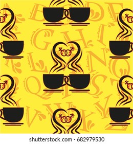 Valentine's Day, the human heart, love Background texture.  Endless abstract pattern.