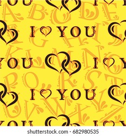 Valentine's Day, the human heart, love Background texture.  Endless abstract pattern.