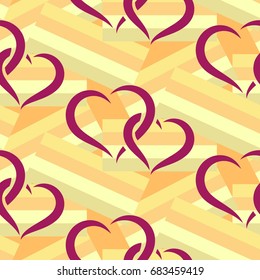 Valentine's Day, the human heart, love Background texture.  Endless abstract pattern.