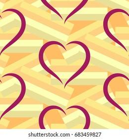 Valentine's Day, the human heart, love Background texture.  Endless abstract pattern.
