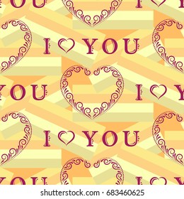 Valentine's Day, the human heart, love Background texture.  Endless abstract pattern.