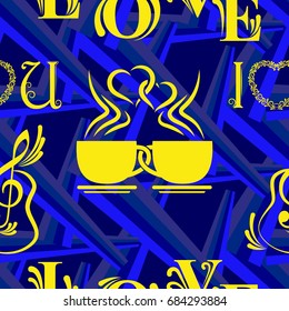 Valentine's Day, the human heart, love Background texture.  Endless abstract pattern.
