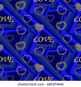 Valentine's Day, the human heart, love Background texture.  Endless abstract pattern.