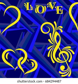 Valentine's Day, the human heart, love Background texture.  Endless abstract pattern.