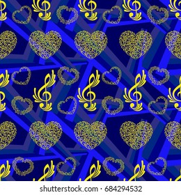 Valentine's Day, the human heart, love Background texture.  Endless abstract pattern.