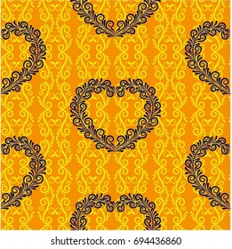 Valentine's Day, the human heart, love Background texture.  Endless abstract pattern.