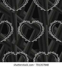 Valentine's Day, the human heart, love Background texture.  Endless abstract pattern.