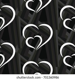 Valentine's Day, the human heart, love Background texture.  Endless abstract pattern.