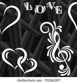 Valentine's Day, the human heart, love Background texture.  Endless abstract pattern.