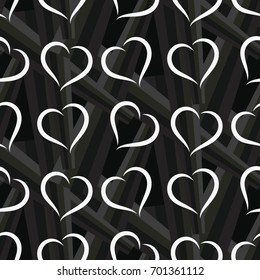 Valentine's Day, the human heart, love Background texture.  Endless abstract pattern.