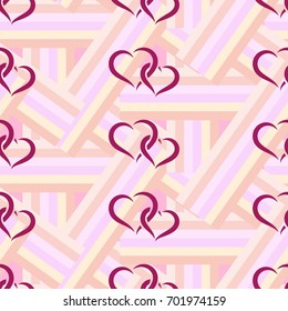 Valentine's Day, the human heart, love Background texture.  Endless abstract pattern.