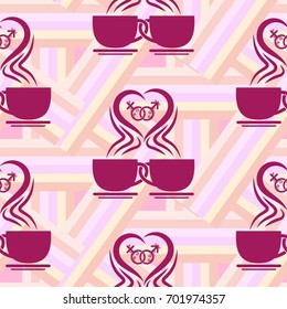 Valentine's Day, the human heart, love Background texture.  Endless abstract pattern.