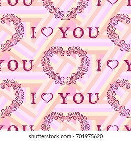 Valentine's Day, the human heart, love Background texture.  Endless abstract pattern.