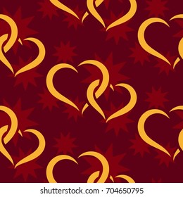 Valentine's Day, the human heart, love Background texture.  Endless abstract pattern.