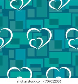 Valentine's Day, human heart, love Background texture.  Endless abstract pattern.