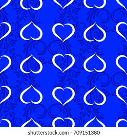 Valentine's Day, the human heart, love Background texture.  Endless abstract pattern.