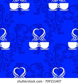 Valentine's Day, the human heart, love Background texture.  Endless abstract pattern.