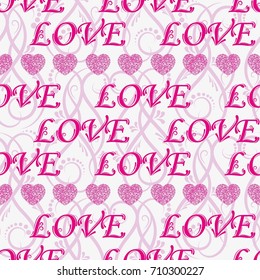 Valentine's Day, the human heart, love Background texture.  Endless abstract pattern.