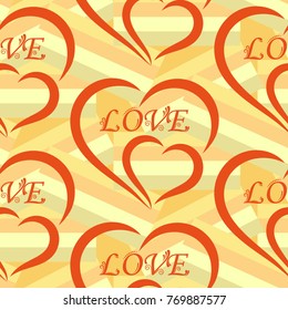Valentine's Day, the human heart, love Background texture.  Endless abstract pattern.