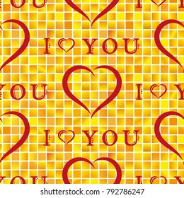 Valentine's Day, the human heart, love Background texture.  Endless abstract pattern.