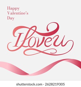 Valentine's Day 'I LOVE U' text design combined with the infinity symbol.